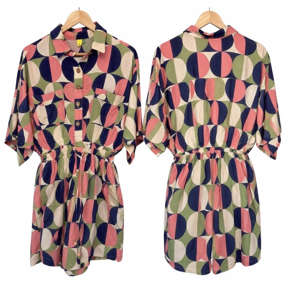 Farm Rio Retro Print Romper Size Large (Brazil G)
